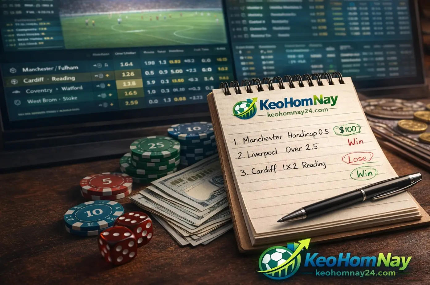 Bảng tỷ lệ và sổ ghi chép cá cược thể thao