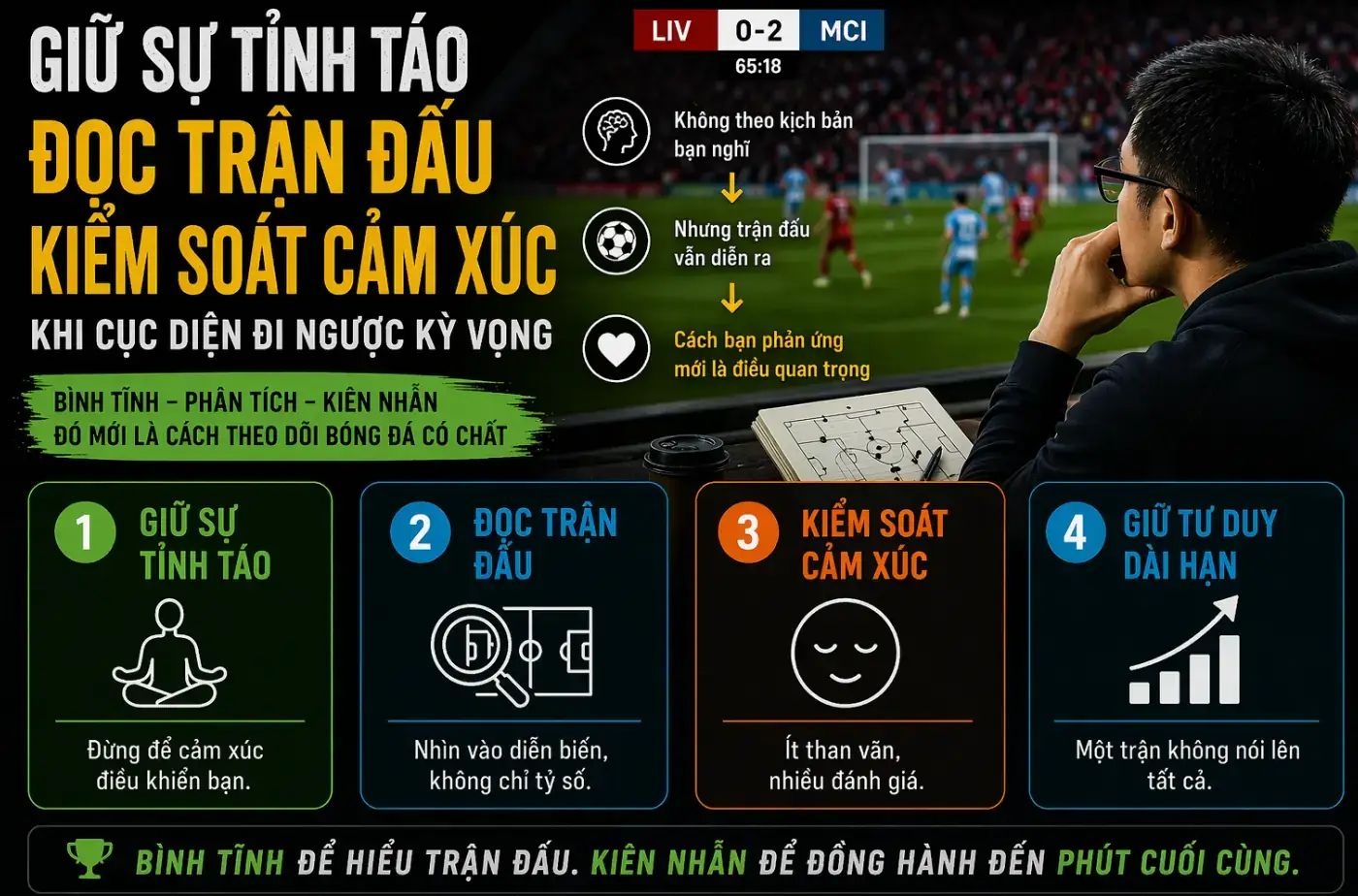 Cách giữ cái đầu lạnh khi trận đấu diễn ra không như ý muốn